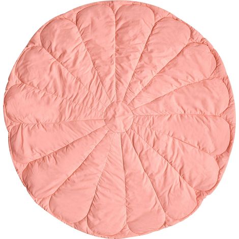 Tappeto moderno per bambini a forma di fiore trapuntato in cotone 110 x 110 cm Accessori per l'asilo nido Rosa Elizjum (1/5)