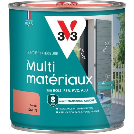 Peinture extérieure Multi-matériaux V33 Corail Satin 0,5L