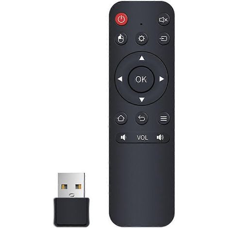 Récepteur USB sans fil 2,4 GHz pour boîtier TV, télécommande et souris aérienne sans fil compatibles avec les boîtiers TV intelligents Android et les PC/TV. (1/5)