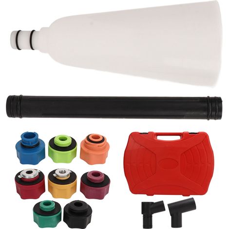 Kit de remplissage d'huile avec tube de rallonge déporté, adaptateurs codés couleur, anti-fuite, haute efficacité pour usage automobile (1/5)