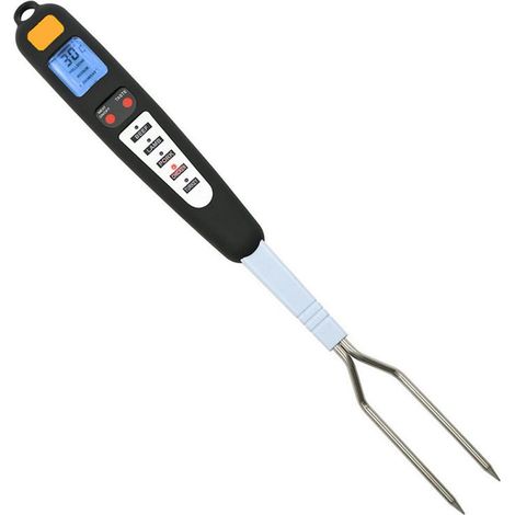 Thermometre A Fourchette Digital - Sonde Electrique Pour Viande - Plage De Mesure -50 C A 150 C - Alarme Sonore - Pour Grill Et Barbecue - 1 Unite (1/5)