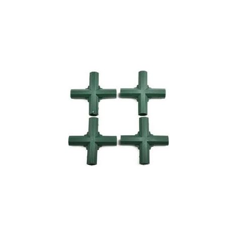 Set mit 4 Gartenüberdachungsverbindern, 5 Arten von Gartenkäfigen, Eckverbinder für Gewächshäuser (4-Wege-Kreuzung) (1/5)