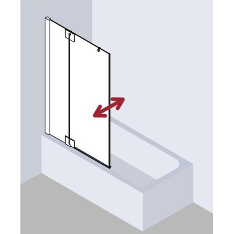 Kermi Vantail pivotant Pasa XP DTR 1000x 1500 BV : 970-1000 SIMG verre trempé transparent Clean (1/5)