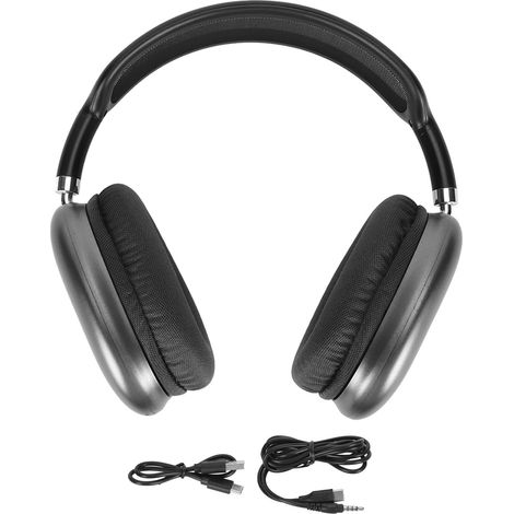 Casque Bluetooth sans Fil avec Microphone, Réglable et Pliable pour Sport, Voyage, Travail et Études - Noir (1/5)