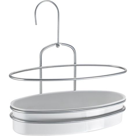 Etagère de Douche Plastique/Chrometherm Blanc/Argent 26 x 13 x 17 cm (1/4)