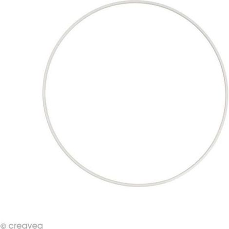Cercle en métal - Métal - 22 cm - Blanc - Intérieur - Mixte