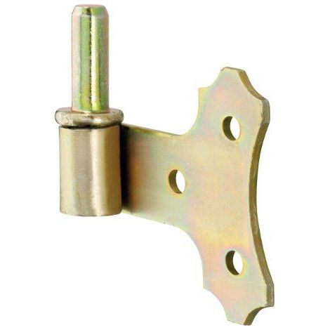 Alberts 306588 Gond avec tableau, a visser, laque noire pour immersion, cote axe 14 mm, platine 94 x 94 mm
