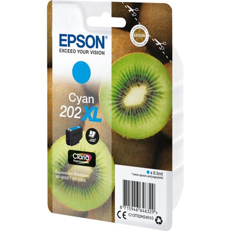Epson Kiwi 202XL cartucho de tinta 1 pieza(s) Original Alto rendimiento (XL) Cian