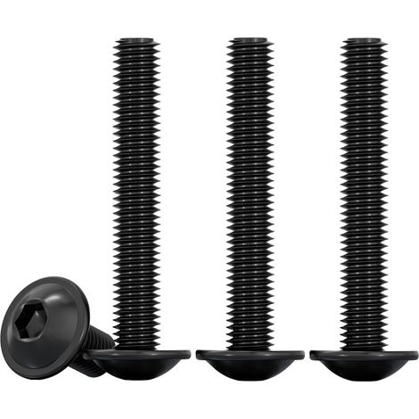 Vis à Tête Cylindrique à Six Pans Creux, M5x40mm Boulon à Tête Hexagonale Acier Inoxydable A2 V2A Vis à Métaux pour Les Connexions Mécaniques, Noir, 20 Pièces (1/5)