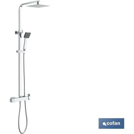 Colonna Doccia Monocomando Design Quadrato 90-1,40cm