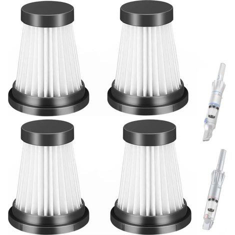Filtres HEPA de rechange (lot de 4) pour aspirateurs sans fil Moosoo K12/K12 Pro/K13, Genius Invictus One 1.0/2.0, Foxnovo 13 kPa
