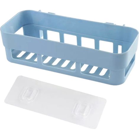 Hängendes Kunststoffregal fürs Badezimmer, selbstklebendes Regal ohne Nägel, Aufbewahrungszubehör für Küche, Bad und Dusche.