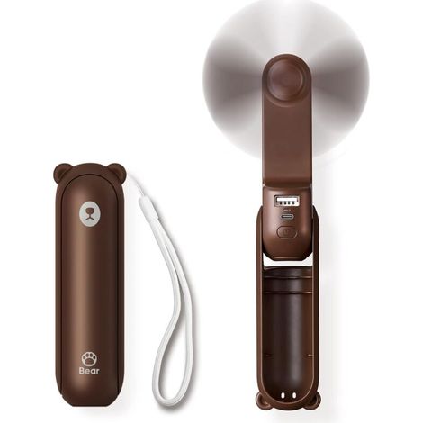 Mini ventilateur portable, ventilateur de poche 3 en 1, petit ventilateur de poche portable rechargeable par USB, ventilateur alimenté par batterie [14-21 heures de travail] avec banque d'alimentation (1/5)
