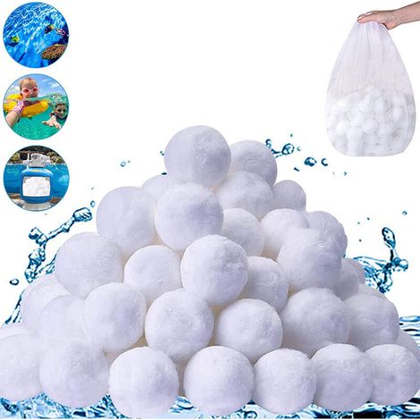 Balles Filtrantes, 800gRéutilisables Balle Filtrante Piscine,Remplacer de Sable Filtration Piscine,Convient aux systèmes de Filtration pour Piscine (1/5)