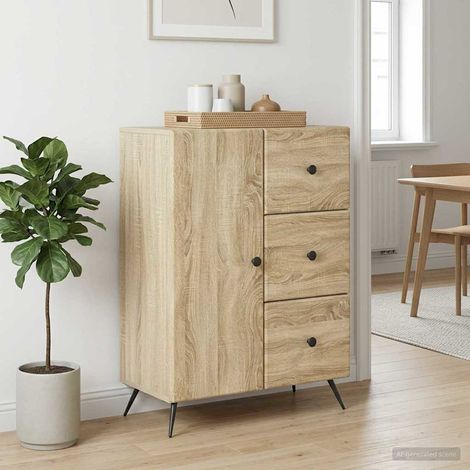 vidaXL Buffet Chêne Sonoma 66 x 34,5 x 90 cm Bois d'ingénierie (1/5)