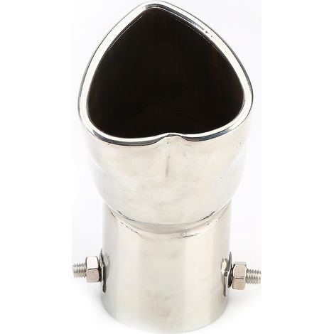 Silencieux d'échappement arrière universel en acier inoxydable en forme de cœur de 63 mm pour voiture (1/5)