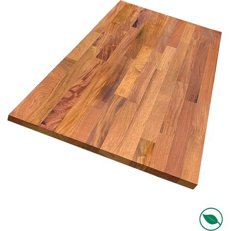 Forestea – Plan de travail en acajou massif huilé lamellé collé 2000 x 650 x 26 mm – 100% FSC – Résistant aux tâches et vieillissement