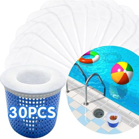 Confezione da 30 calzini filtranti per skimmer di piscine/spa - Bianchi (1/5)