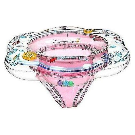 Baby-Schwimmring, Schwimmringe mit Sicherheitssitz, Doppel-Airbag, Schwimmringe (Rosa) FLITI