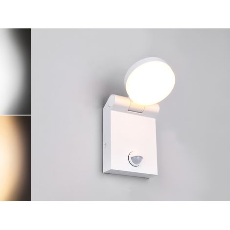 LED Außenwandleuchte ADOUR Höhe 19cm, Weiß mit Bewegungsmelder (1/5)