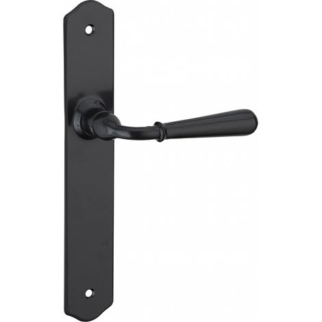 THIRARD - Ensemble de poignées pour porte intérieure Charon sans trou, entr'axes 195mm, acier patiné - Serrurerie de Picardie (1/3)
