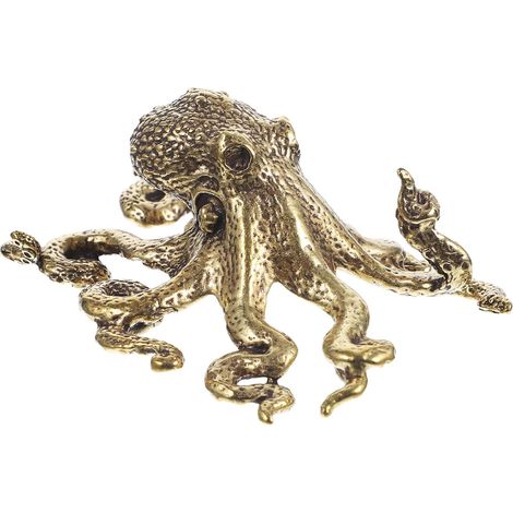 Oktopus-Ornament aus Messing, realistische Dekofigur für das Wohnzimmer (1/5)