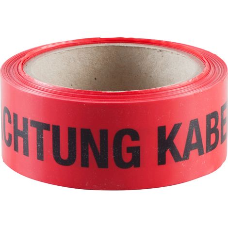 Markierungsband Achtung Kabel 25m rot