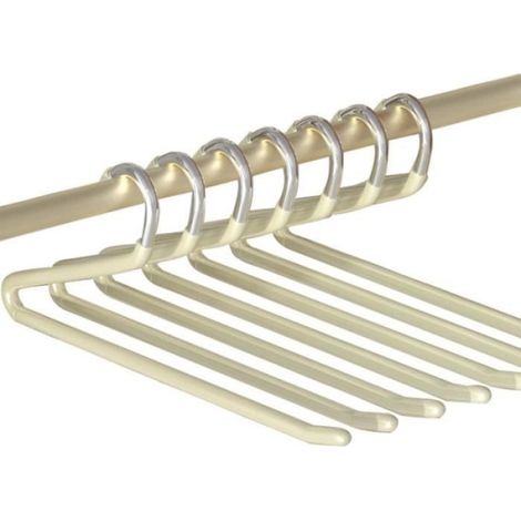 Cintre Pantalon - Métal 5 mm - Revêtement PVC Antiglisse - Pour Armoire Rangements Efficaces - Lot de 5 (1/4)