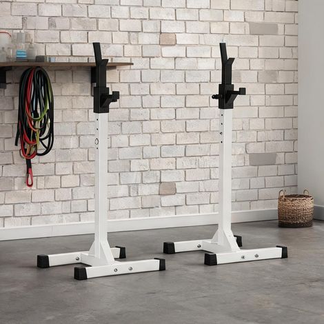 Haltères branco e Preto en aço 52 x 48 x 160 cm (1/5)