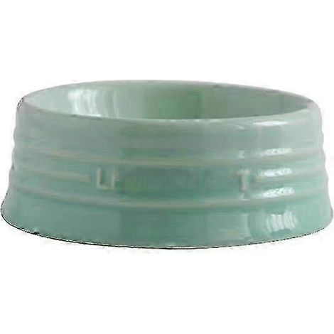 Le Creuset Cool Color Cerc Hundenapf mit Kippschutz und hohem Fuß, inklusive Schutzmatte SH1 Qingyu niedrige Schüssel (1/2)