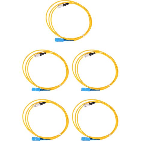 5Câbles Fibre Optique SC FC Monomode, Cordons de Raccordement Réseau, Lot de 5 (1/5)