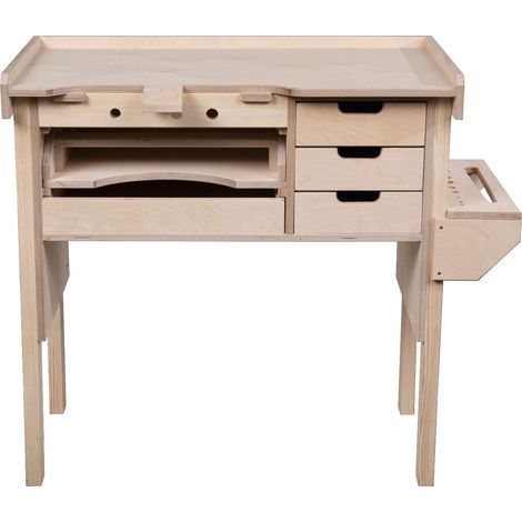 Opifex Craftsman / Jewellers Workbench 18mm Birch Hardwood Surface with Tool Holder