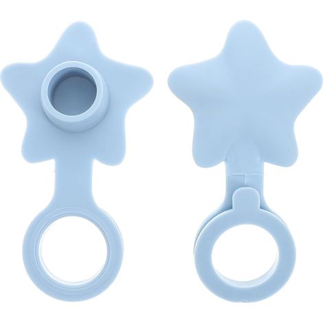 Lot 2 bouchons de vidange en silicone en forme d'étoile avec anti-cheveux pour baignoire et douche, Ø du trou: 2,9-3 cm. Couvercle de bonde (1/5)