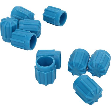 Lot de 50 bouchons de valve de climatisation, bouchons d'injecteurs de carburant pour voiture, couvercles étanches en plastique anti-poussière M8x1 bleus (1/5)