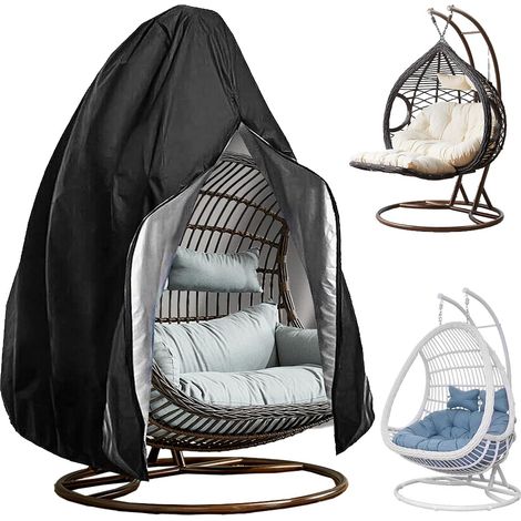 Housse de Protection pour Fauteuil Suspendu, Tissu Oxford 210D imperméable, résistante à l'hiver, Coupe-Vent, Anti-UV, pour Panier Suspendu, balançoire, Fauteuil oscillant (230 x 200) (1/5)