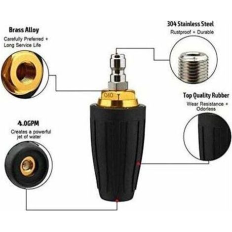 Buse turbo pour nettoyeur haute pression, buse rotative et 7 pointes ...
