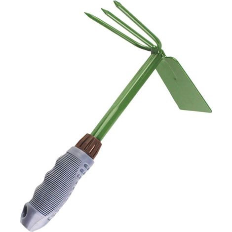 Houe de jardin - Houe à main en métal - Petite houe de jardin - Outil de jardinage pour pelouse, balcon, jardin, culture extérieure - 28 cm (1/4)