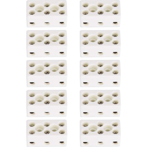 10 bornes céramique 3 voies 24A, connecteur de fil résistant haute température (1/5)