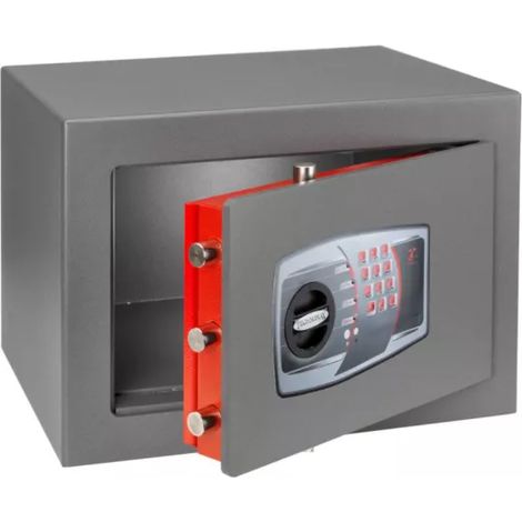 TECHNOMAX - Coffre fort à fixer certifié EN 15659 ignifuge pour papier protection 30mn à combinaison électronique digitale, 5 pênes, 29,8 L, 35x49x43