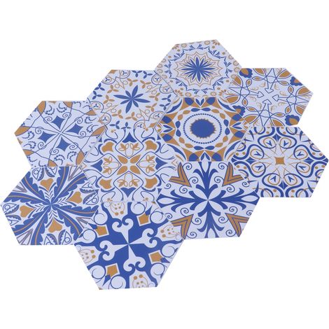 Lot de 10 stickers muraux à motifs floraux, imperméables et résistants à l'usure, pour salle de bain. (1/5)