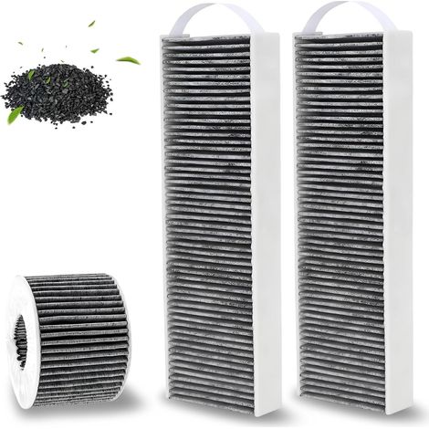 Filtre à charbon actif, lot de 2 filtres pour hotte de table de cuisson à circulation d'air, accessoires de filtre de remplacement (425x130x50mm) (1/5)