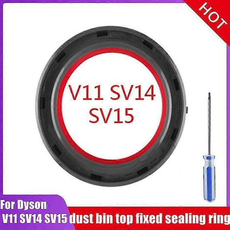 Accessoires de remplacement pour le bac à poussière avec joint d'étanchéité fixe supérieur des aspirateurs Dyson V11, SV14 et SV15. (1/3)