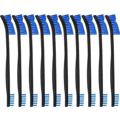 10 pièces Ensemble de brosses de Nettoyage à Double extrémité pour Pistolet Petites brosses à crevasses en Fil d'acier Inoxydable Mini Brosse de Nettoyage Tout Usage (1/5)