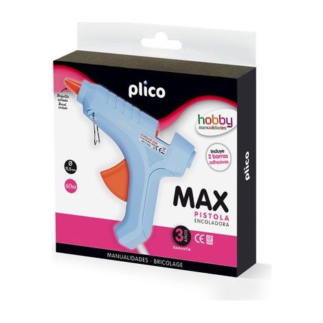Pistola de cola termofusible plico max 60w