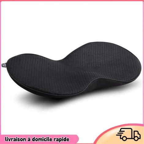 Coussin de siège d'auto - DILWE - Ergonomique - Mousse à mémoire - Noir - Facile à nettoyer (1/4)