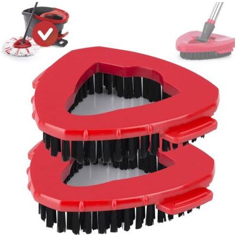 2 Pack pour la tête de Balai Rotatif Compatible avec Le système Vlieda EasyWring 1 Tank, Brosse de Nettoyage à Poils durs pour la Salle de Bain, Le Garage, la Cuisine et Les Murs (1/5)