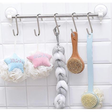 Crochets en S plats de 11 cm, grand format, en acier inoxydable, lot de 10. (1/3)