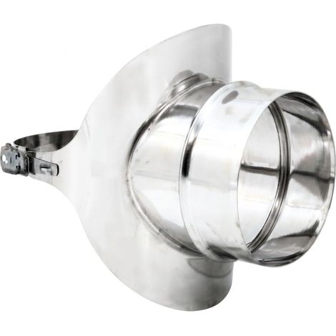 MAKA Raccordo a Sella Canna Fumaria Acciaio Inox Ø 180 mm (1/5)