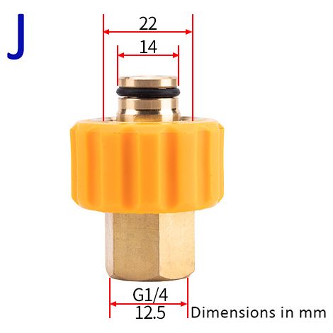 Adaptateur pour nettoyeur haute pression compatible Kärcher, Parkside, Nilfisk, Bosch, Black & Decker, Lavor et Alto. Installation simple et verrouillage rapide-I