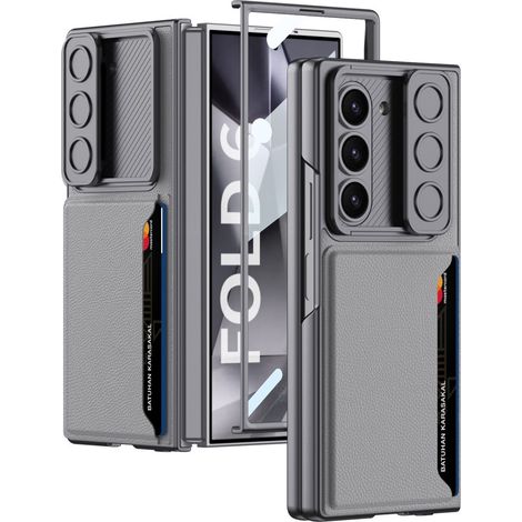 Custodia per Samsung Galaxy Z Fold6 5G, porta carte GKK, grigio